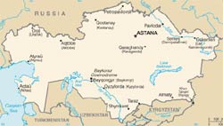 Mapa do Cazaquisto