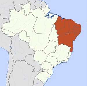 Mapa da Regio Nordeste do Brasil