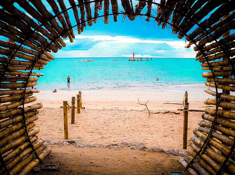 Tnel de Bambu - Praia de Ponta Verde - Macei - Estado de Alagoas - Litoral Alagoano - Regio Nordeste - Brasil