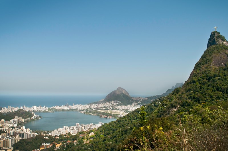 Lagoa Rodrigo de Freitas - Cristo Redentor - Cidade do Rio de Janeiro - Estado do Rio de Janeiro - Regio Sudeste - Brasil