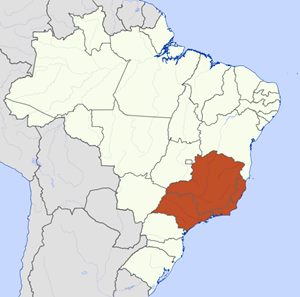Mapa da Regio Sudeste do Brasil
